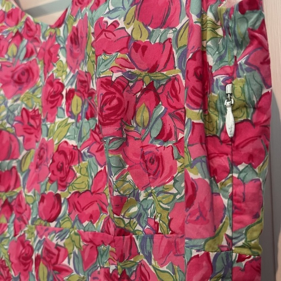 Garnet Hill Pink floral cotton Sundress - size 4 - sleeveless - Picture 4 of 6